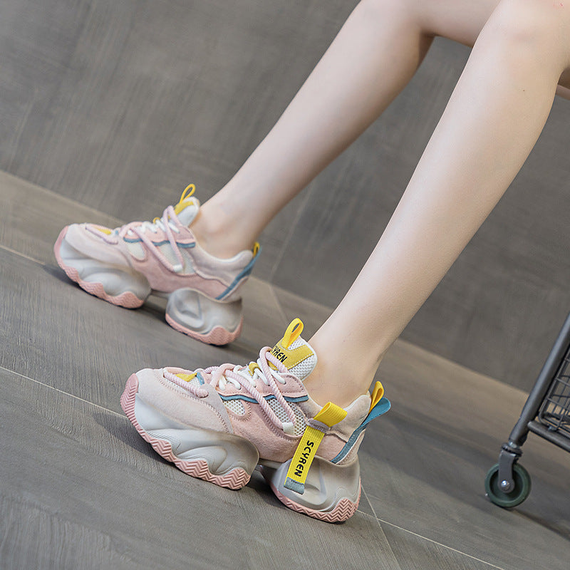 Women's Platform Dad Height Increasing Insole Pop-up Casual Shoes
