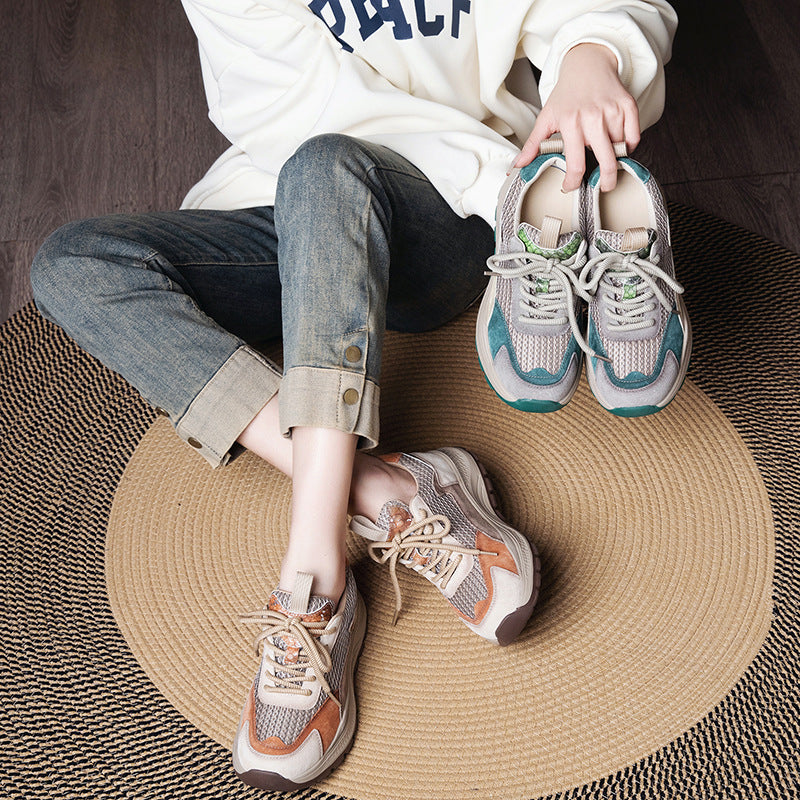 Women's Retro Soft Bottom Lightweight Mesh Surface Sneakers
