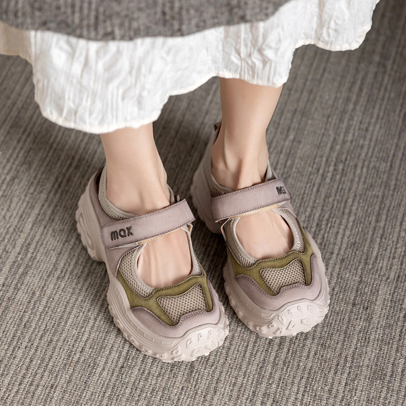 Women's Summer Retro Platform Sports Dad Genuine Casual Shoes