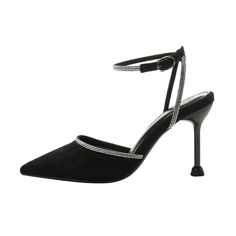 Buckle Closed Toe High Wedding Cat Fashion Plus Heels