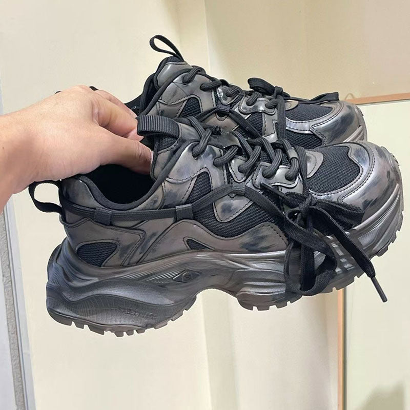 Women's Niche Dad Fashion Thick Bottom Mesh Sneakers