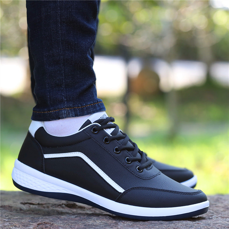 Men's Spring Breathable Trendy Sports Easy Wear Leather Shoes