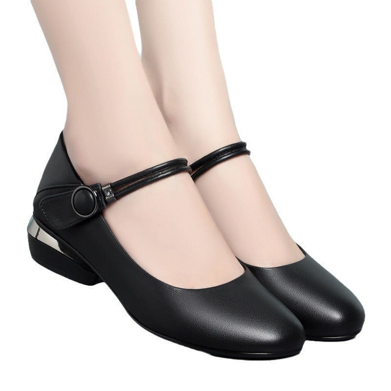 Women's Cowhide Soft Bottom Brown Thin Mid Men's Shoes