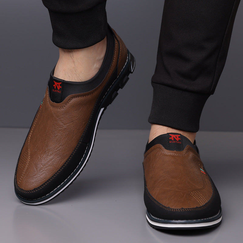 Men's Size Big Foot Business Fashion Comfortable Casual Shoes