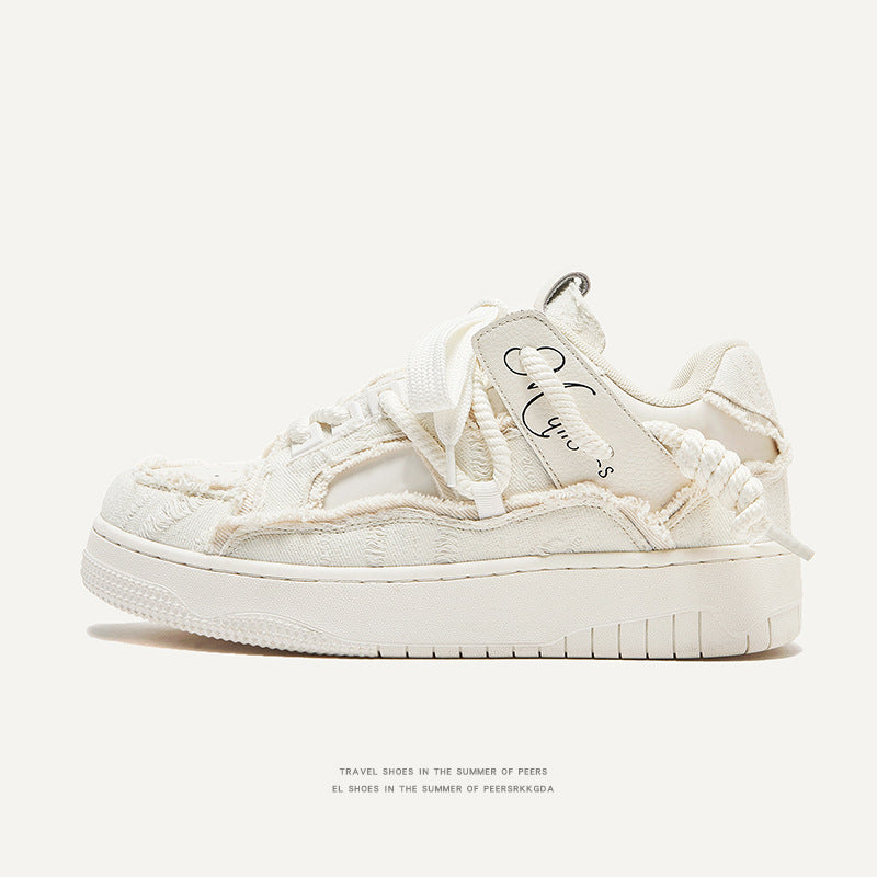 Women's & Men's Destruction Aesthetic Series Bread Trendy Fashion Sneakers
