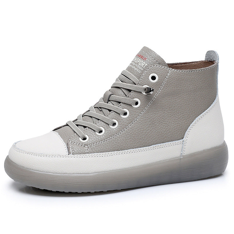 Women's Three Sheep Ankle White Martin Mother Beef Tendon Soft Casual Shoes