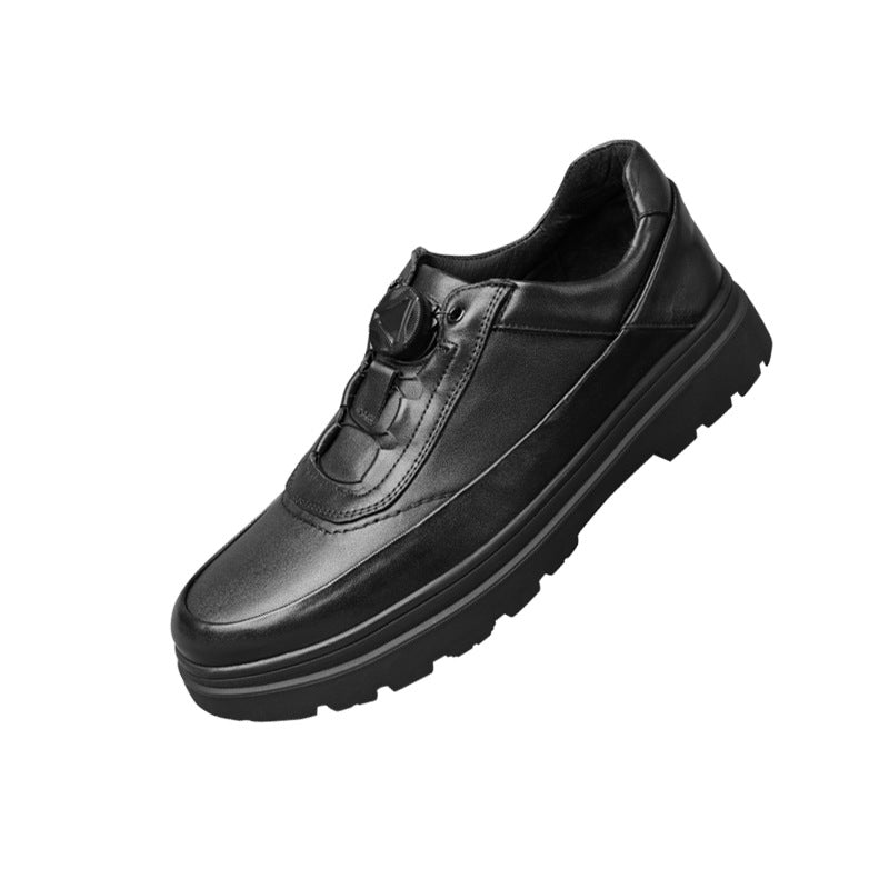 Durable Winter British Style Rubber Simple Leather Shoes