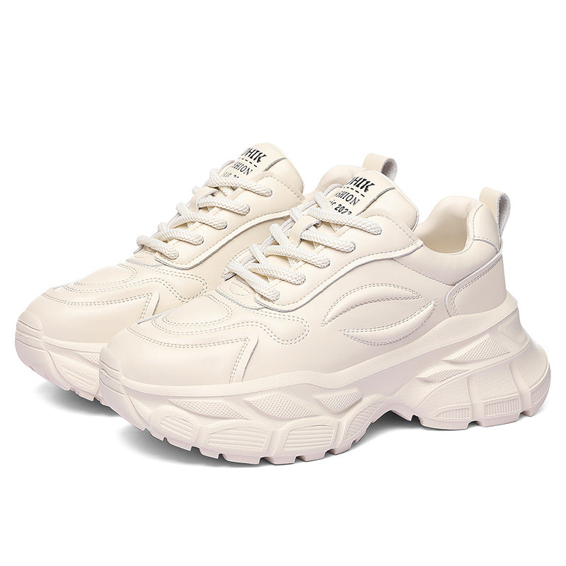 Women's Single-layer Platform Height Increasing Insole Daddy Casual Shoes
