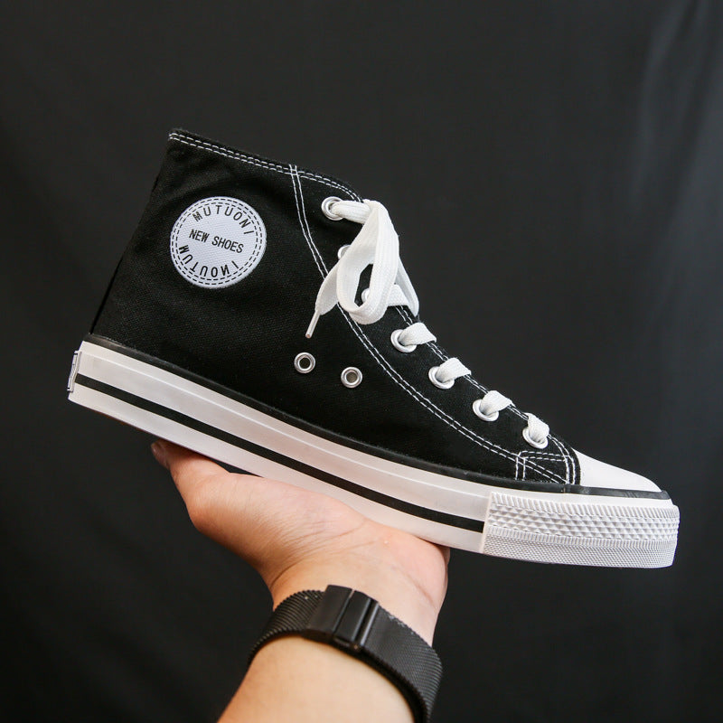 Men's Classic Versatile Preppy Style Lovers Rubber Canvas Shoes