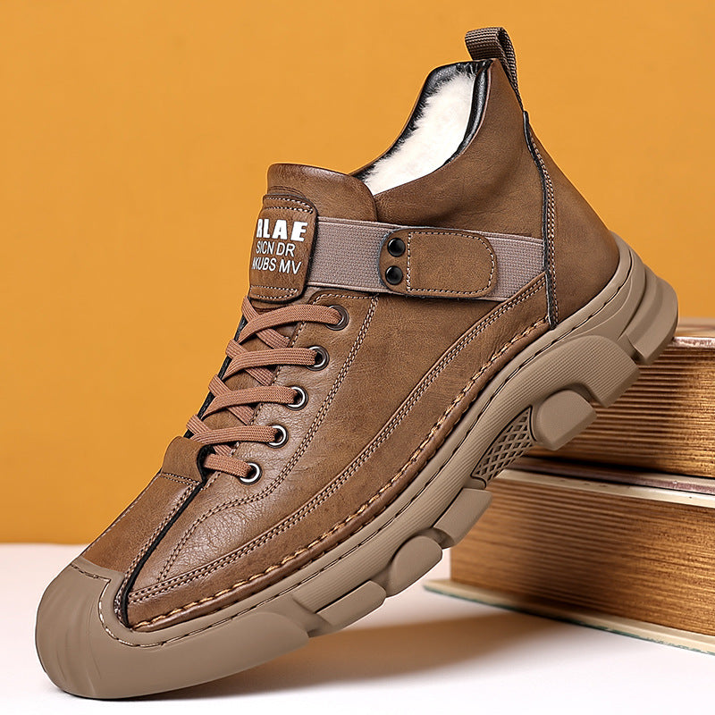 Men's Cotton Winter Fleece-lined Thickened Real Trend Men's Shoes