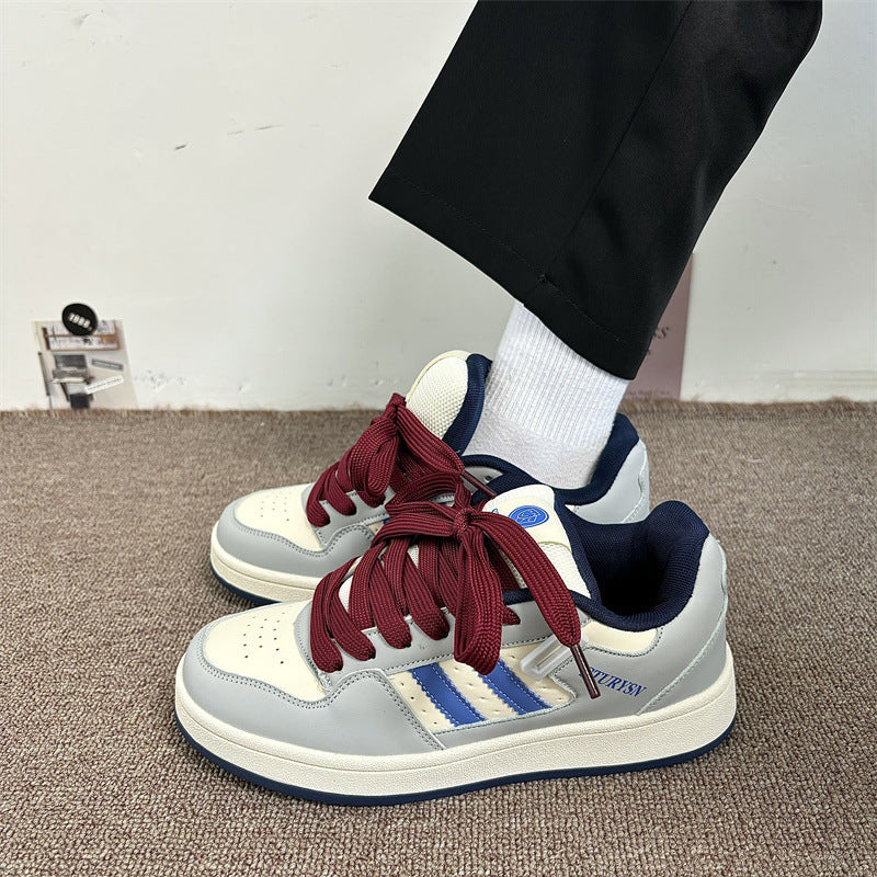 Women's & Men's Niche Retro Matte Black Bread Super Popular Korean Sneakers