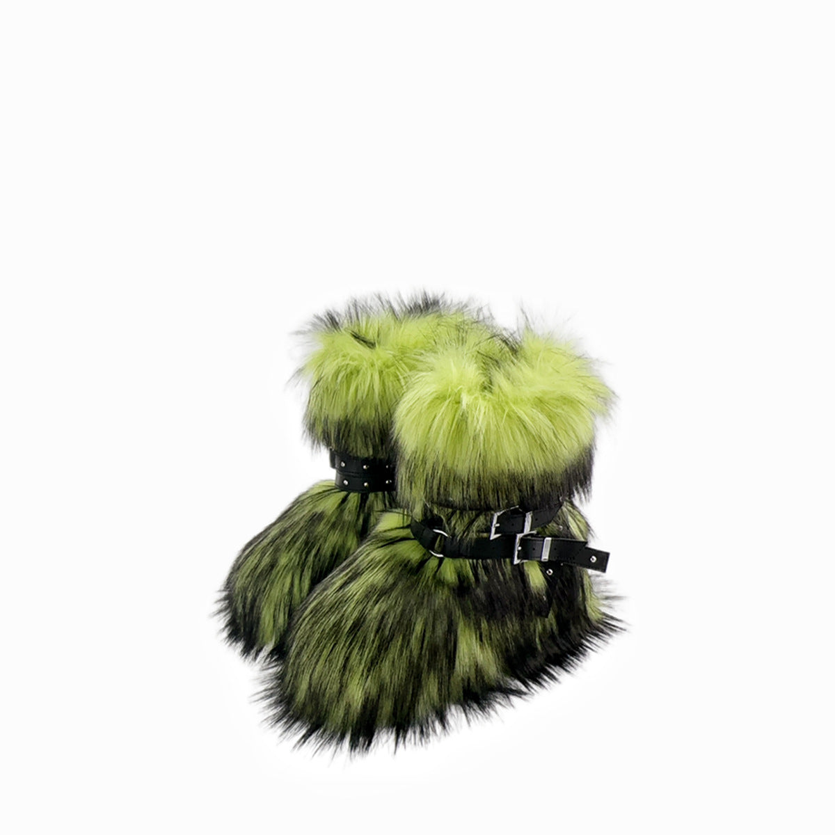 Large Size Flat Bottom Rivet Fried Street Fur Snow Boots