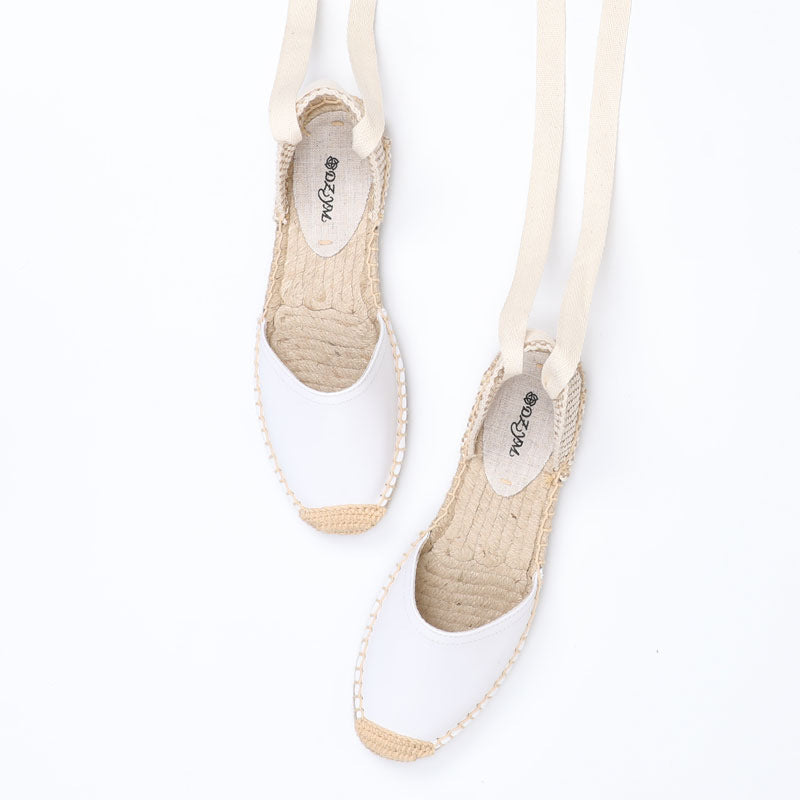 Women's Summer Round Toe Hemp Bottom Fisherman Slingback Sandals