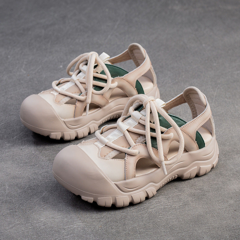 Hollow Breathable Closed Toe Ugly Cute Sandals