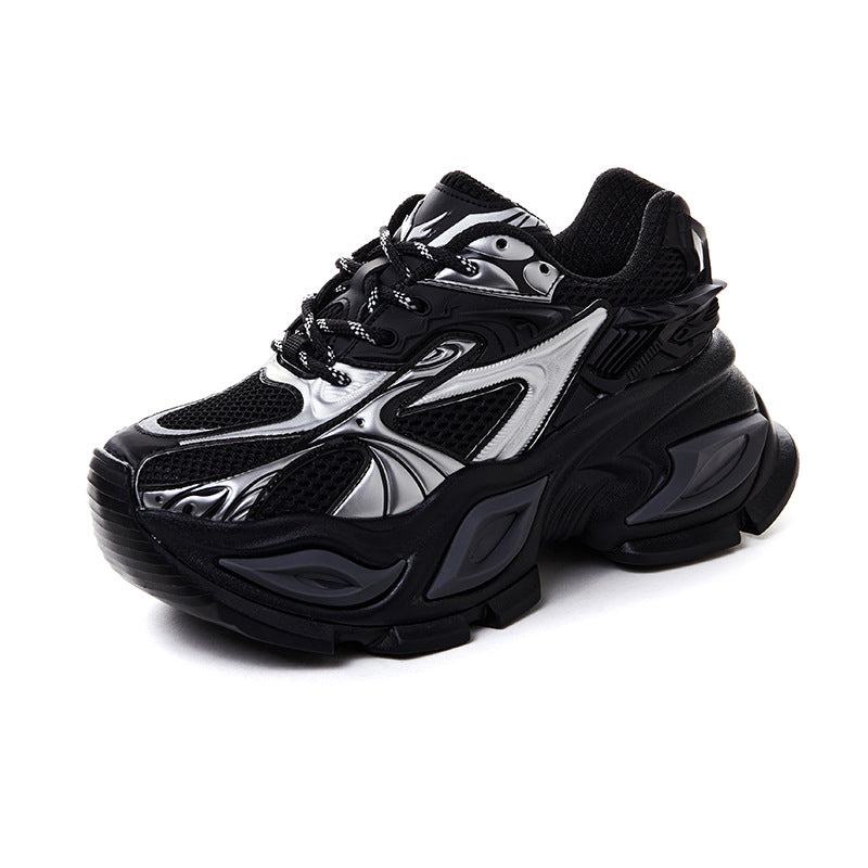 Women's Irregular Pupil Sier Tiger Spot Dad Hiking Sneakers