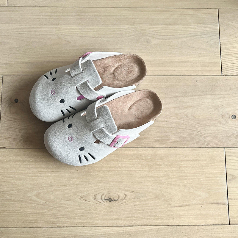 Women's Niche Cute Thick Bottom Toe Cap Outdoor Slippers
