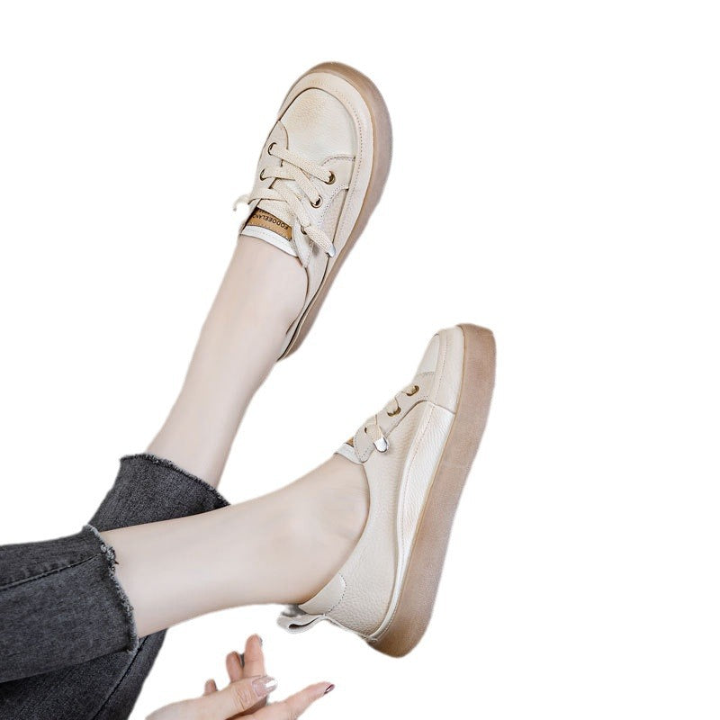 Women's & Men's Spring Plus Size Summer Breathable Cowhide Casual Shoes