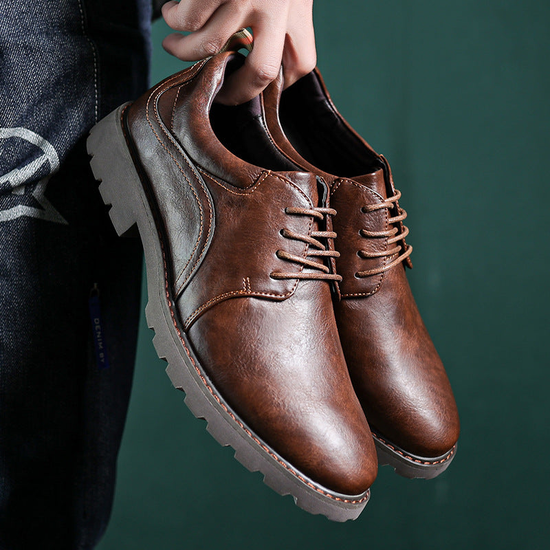 Men's Martin Summer British Style Retro Leather Shoes