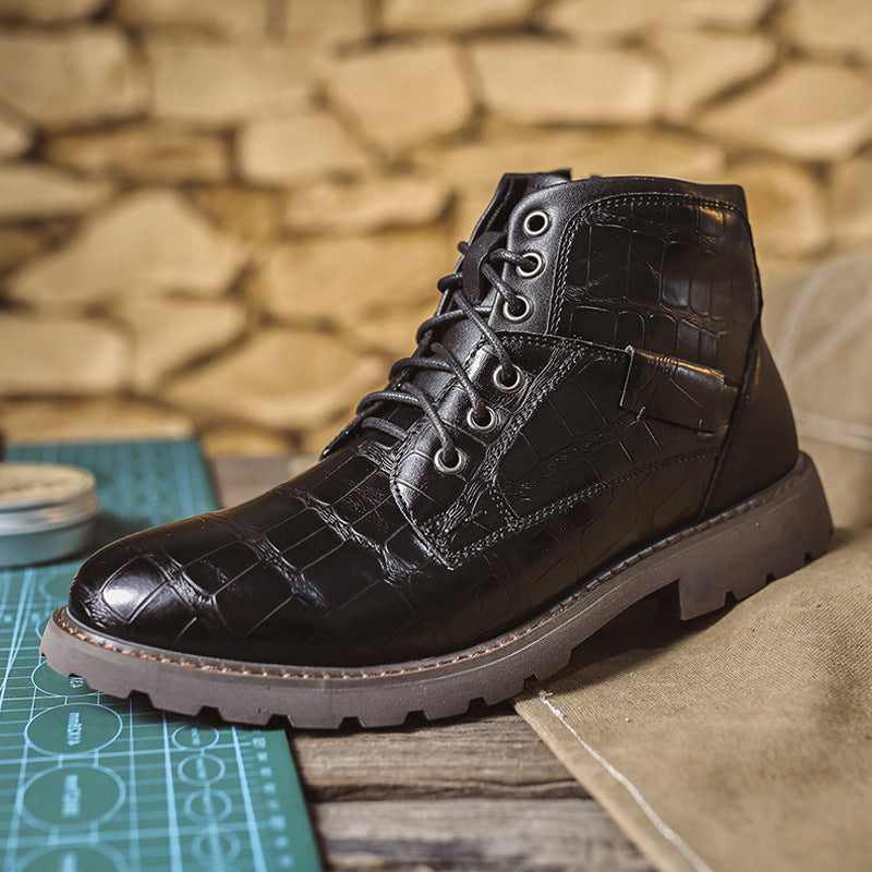 Men's Martin Short Autumn Side Zipper Retro Boots