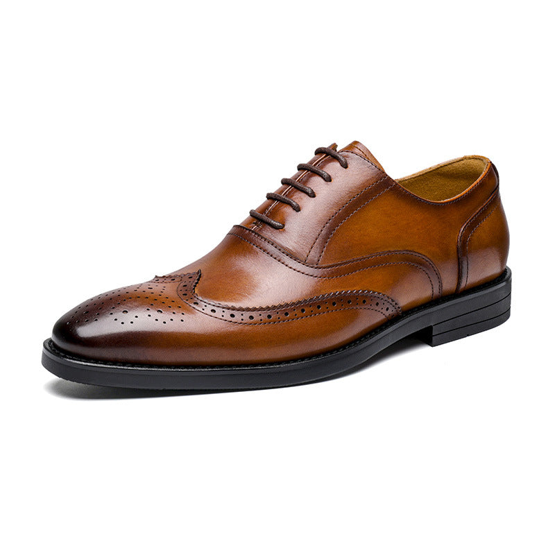 Men's Formal Oxford British Style Top Layer Leather Shoes