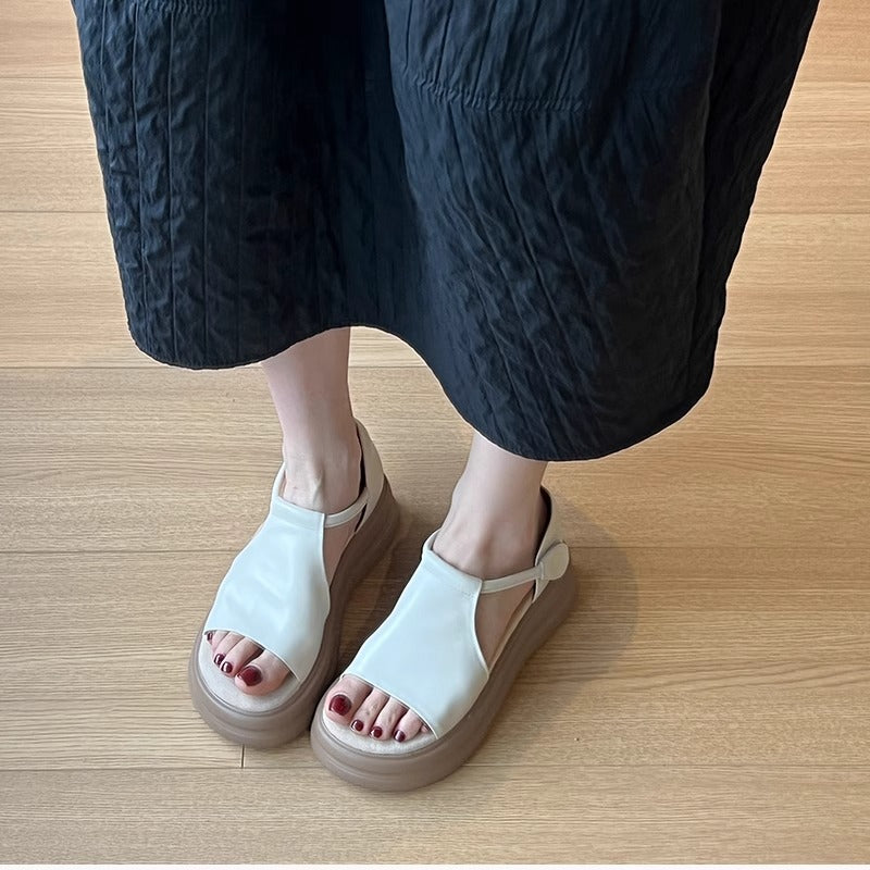 Women's Retro Height Increasing Leisure Platform Summer Sandals