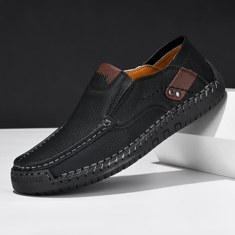 Men's Stitching Outdoor Slip-on Low Top Plus Casual Shoes