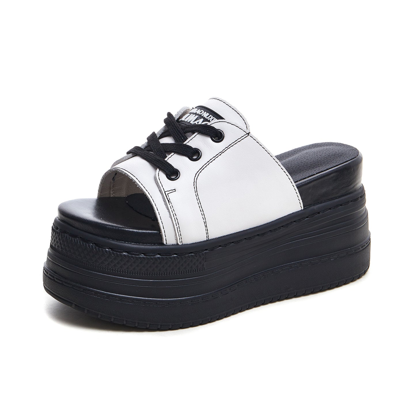 Women's High-rise Fashion Top Layer Cowhide Slippers