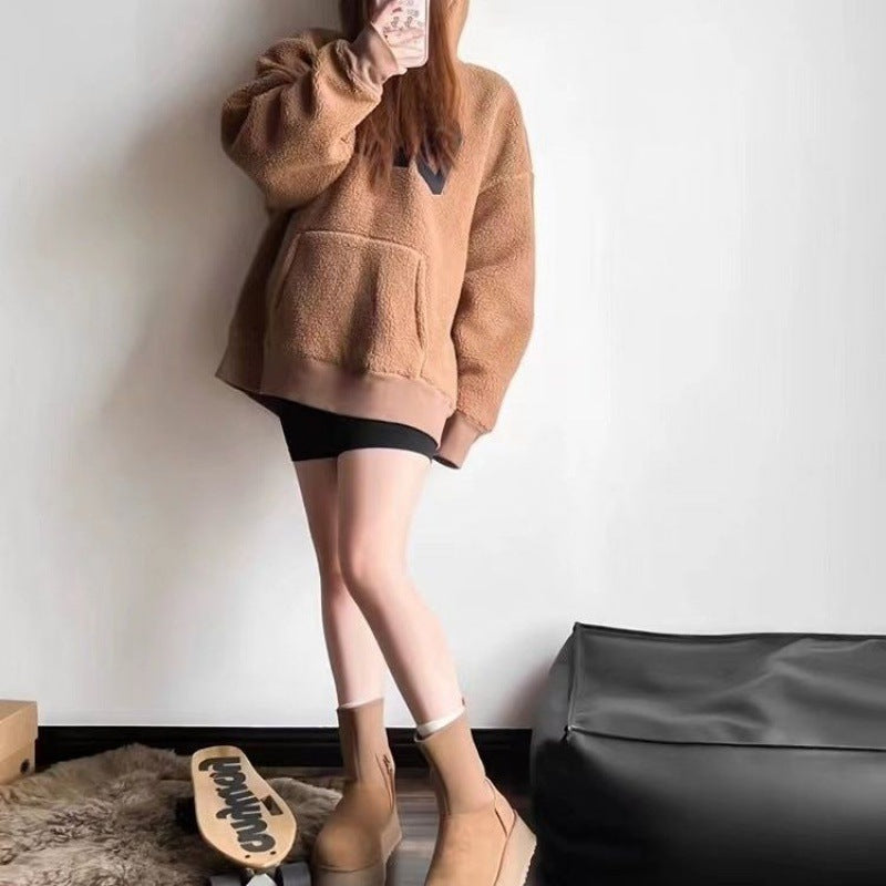 Women's Winter Thick-soled Increased Zipper Short Stretch Snow Boots