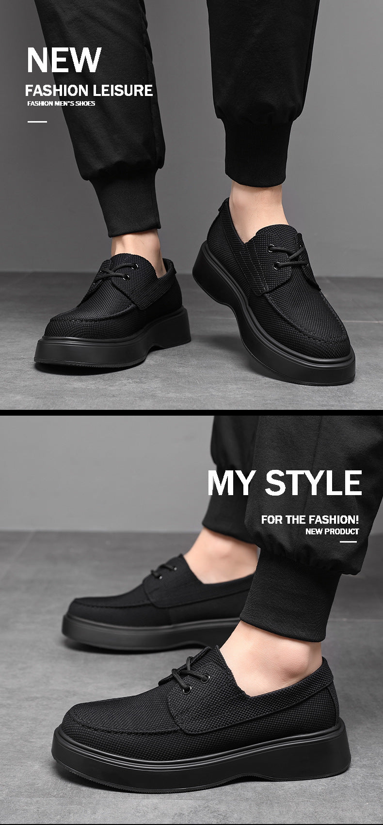 Men's Slip-on Black Comfortable Breathable Lightweight Old Canvas Shoes