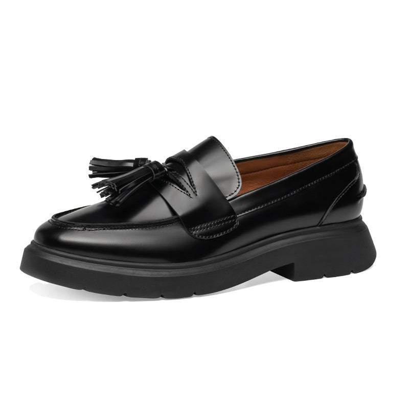 Julia Hull Ladies Tassel Muffin Cow Loafers