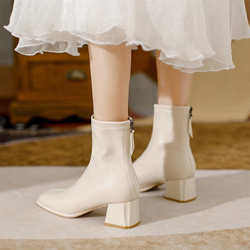 Women's Tube Little Korean Style Stretch Small Boots