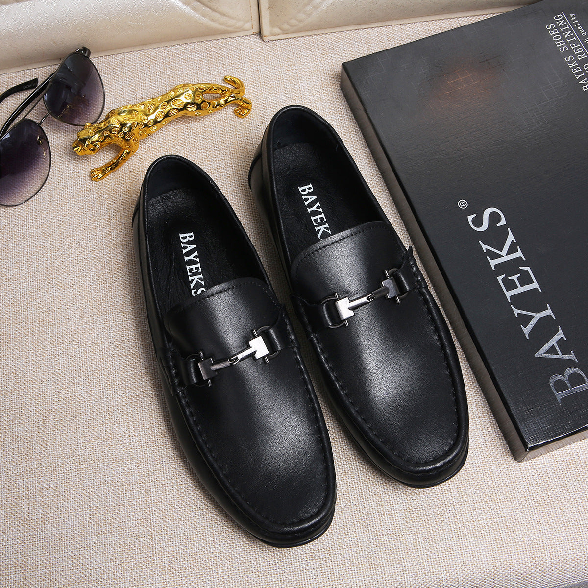 Men's Autumn Soft Bottom Slip On Comfortable Leather Shoes