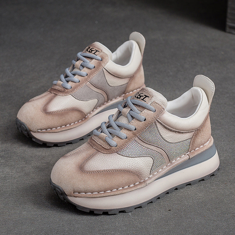 Women's & Men's Pumps Front Color Matching Light Diamond Trendy Casual Shoes