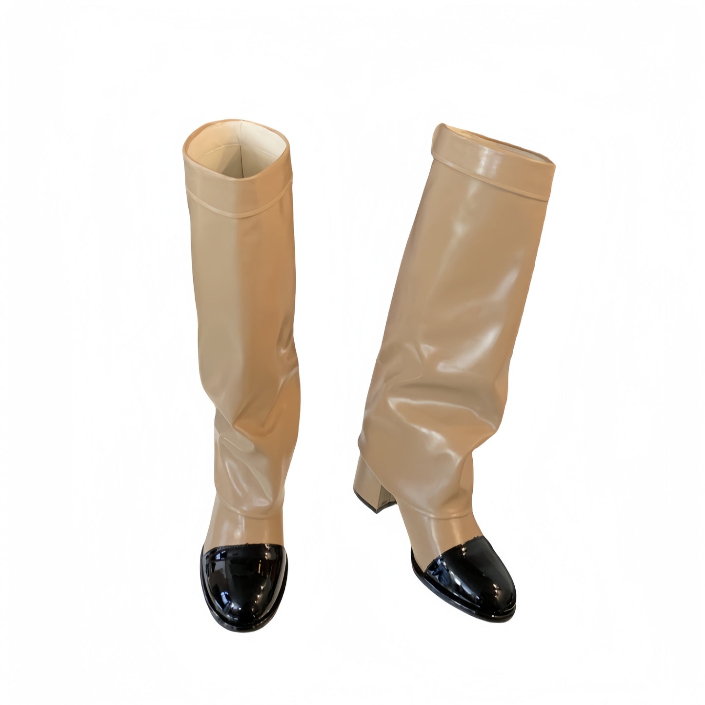 Women's Style Round Toe Knight Elegant Chunky Boots