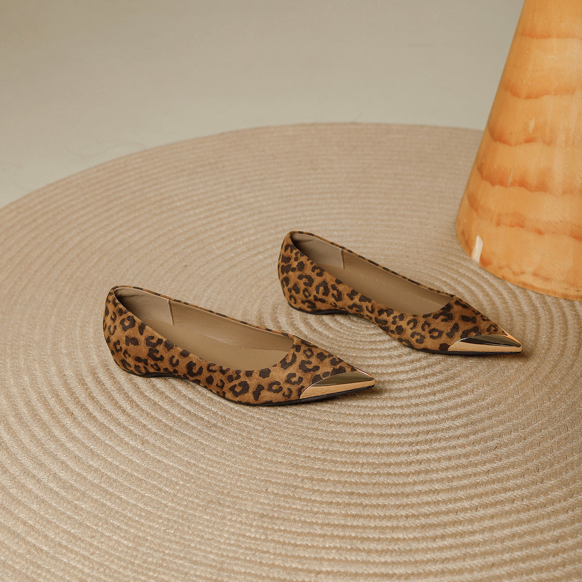 Women's Pointed High Autumn Leopard Print Design Sense Temperament Wild Low Heels