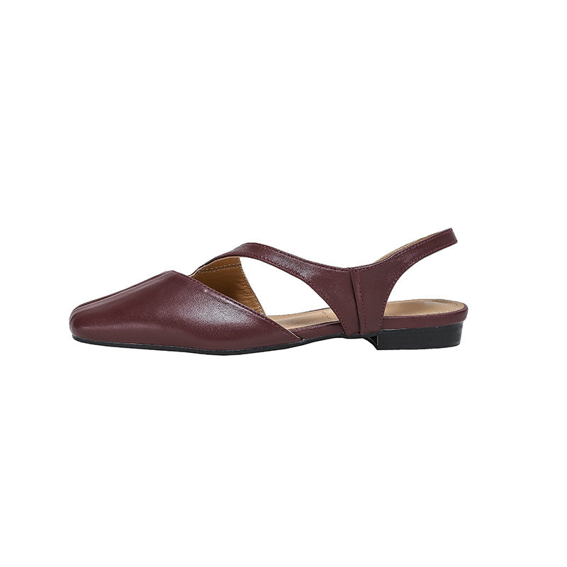Women's Sheepskin Design Sense Niche French Style Retro Flat Women's Shoes
