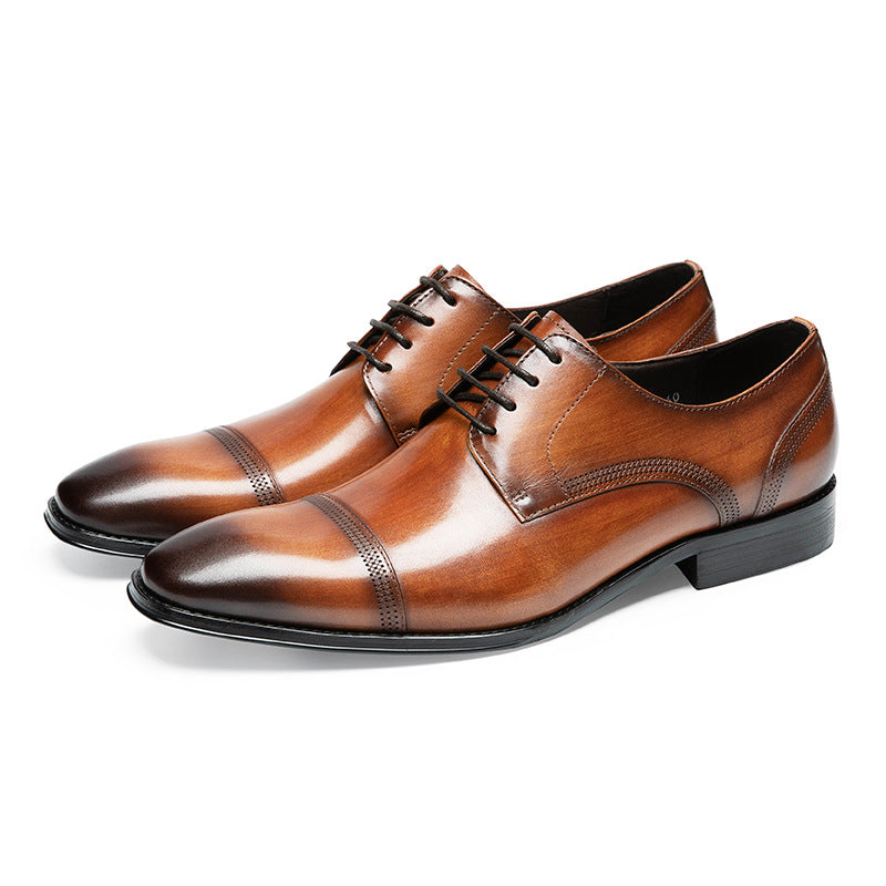 Men's Delivery Within Hours Genuine Business Formal Wear Cowhide Leather Shoes