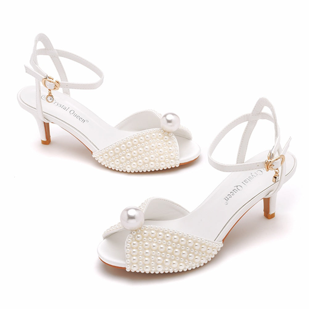 Buckle Strap Plus Size Round Toe Heels