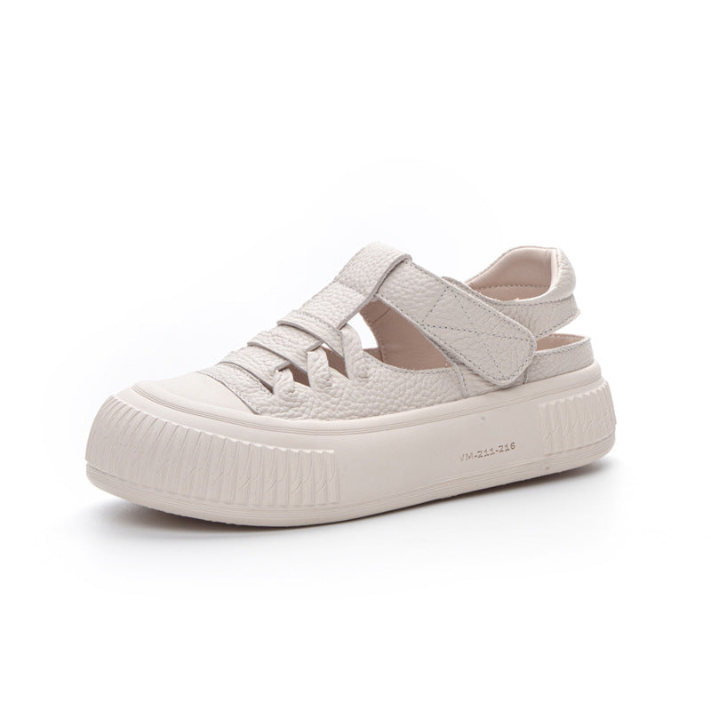 Women's Summer Breathable Full Grain Cowhide Outer Sandals