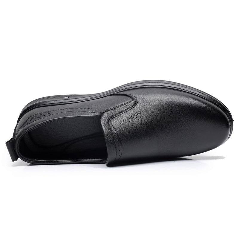 Men's Top Layer Cowhide Slip-on Business Comfortable Leather Shoes