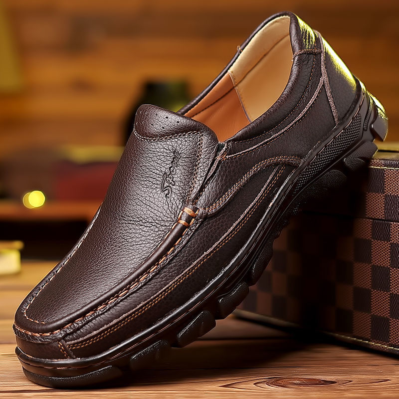 Men's First Layer Cowhide Outsole Business Genuine Leather Shoes