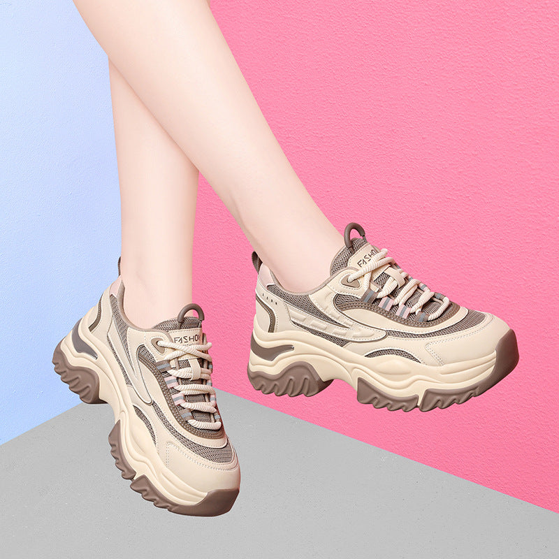 Women's Dad Spring Thick Bottom Height Increasing Sneakers