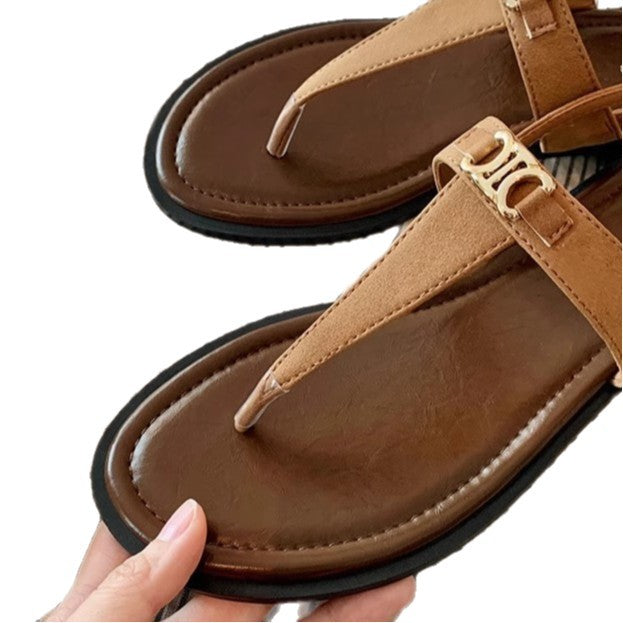 Women's Grape Mom Retro Shape With Vacation Sandals