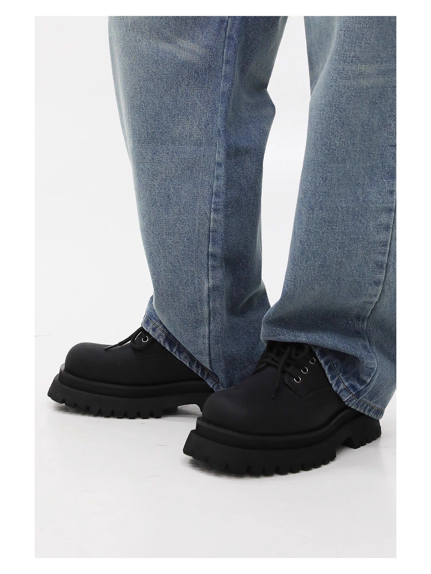 Men's Thick-soled Korean Black High-grade Formal Wear Leather Shoes