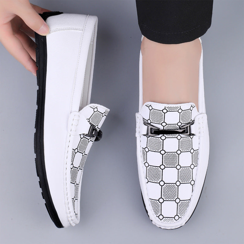 Men's Plus Size Summer Pedal Plaid Comfortable Loafers