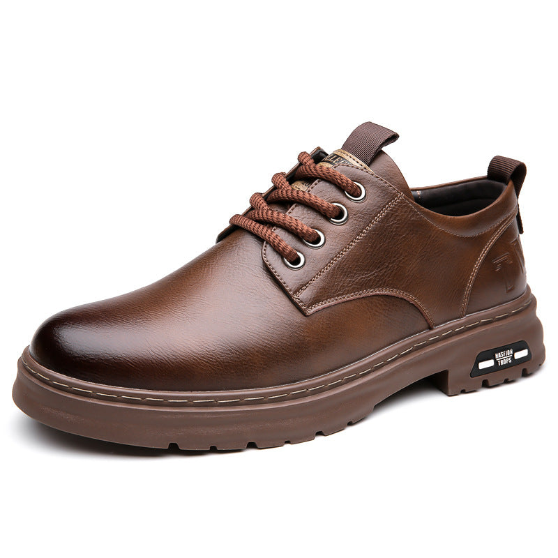 Men's Autumn Manual Stitching Business Retro Big Leather Shoes