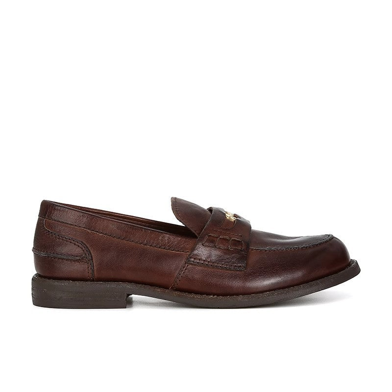 Women's Su Home Small Gold Coin Genuine Loafers