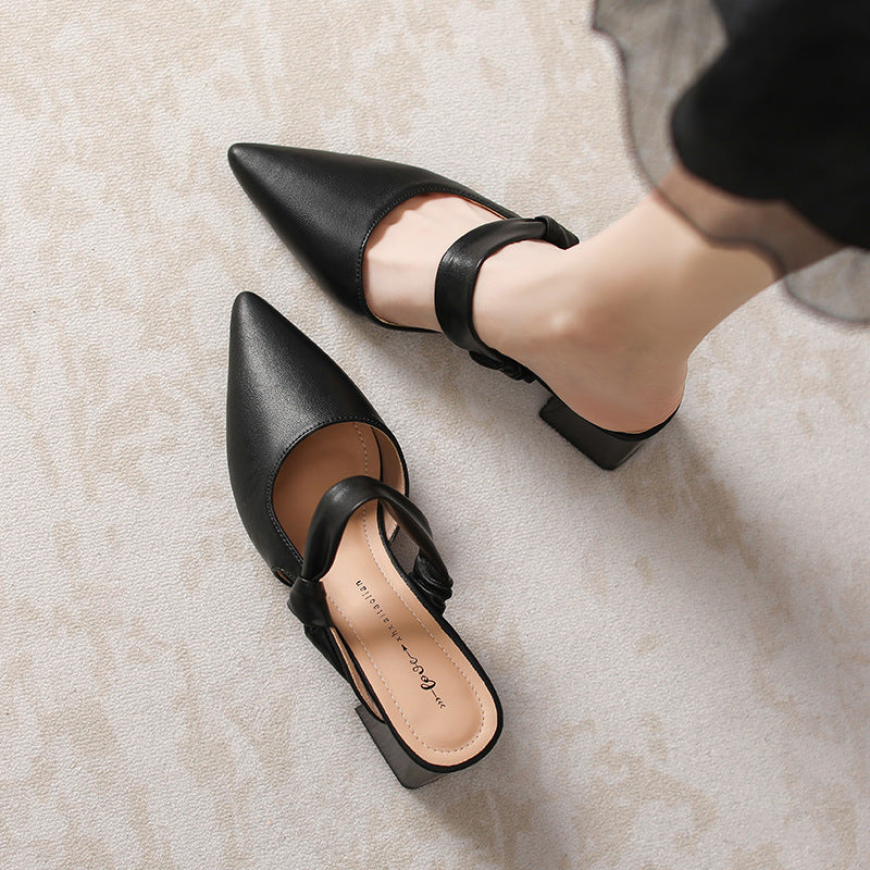 Women's Toe Cap Korean Style Chunky Outdoor Sandals