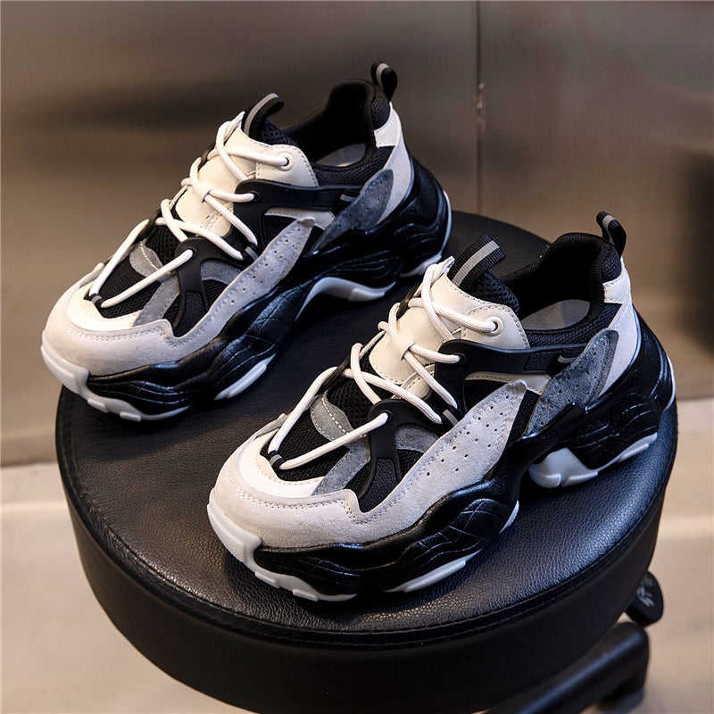 Women's Film Bottom Spring Running Breathable Genuine Raise Sneakers