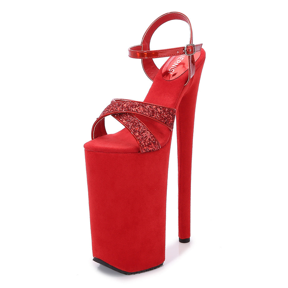 Women's Summer Waterproof Platform Pole Dance Performance Heels